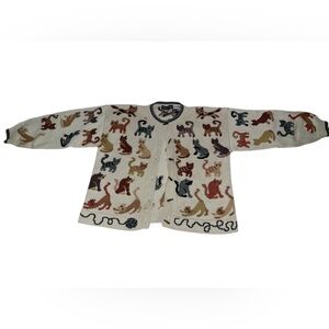 Vintage Christine Foley Cat Cardigan